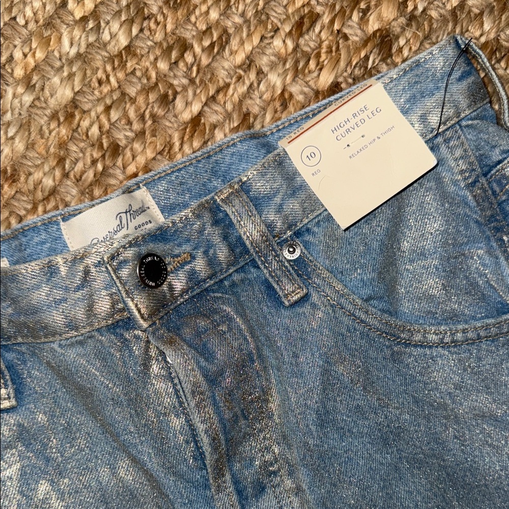 Silver Metallic Jeans universal threads - Picture 2 of 3